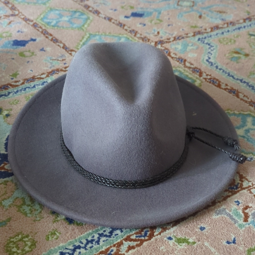 Gray Wool Fedora Hat